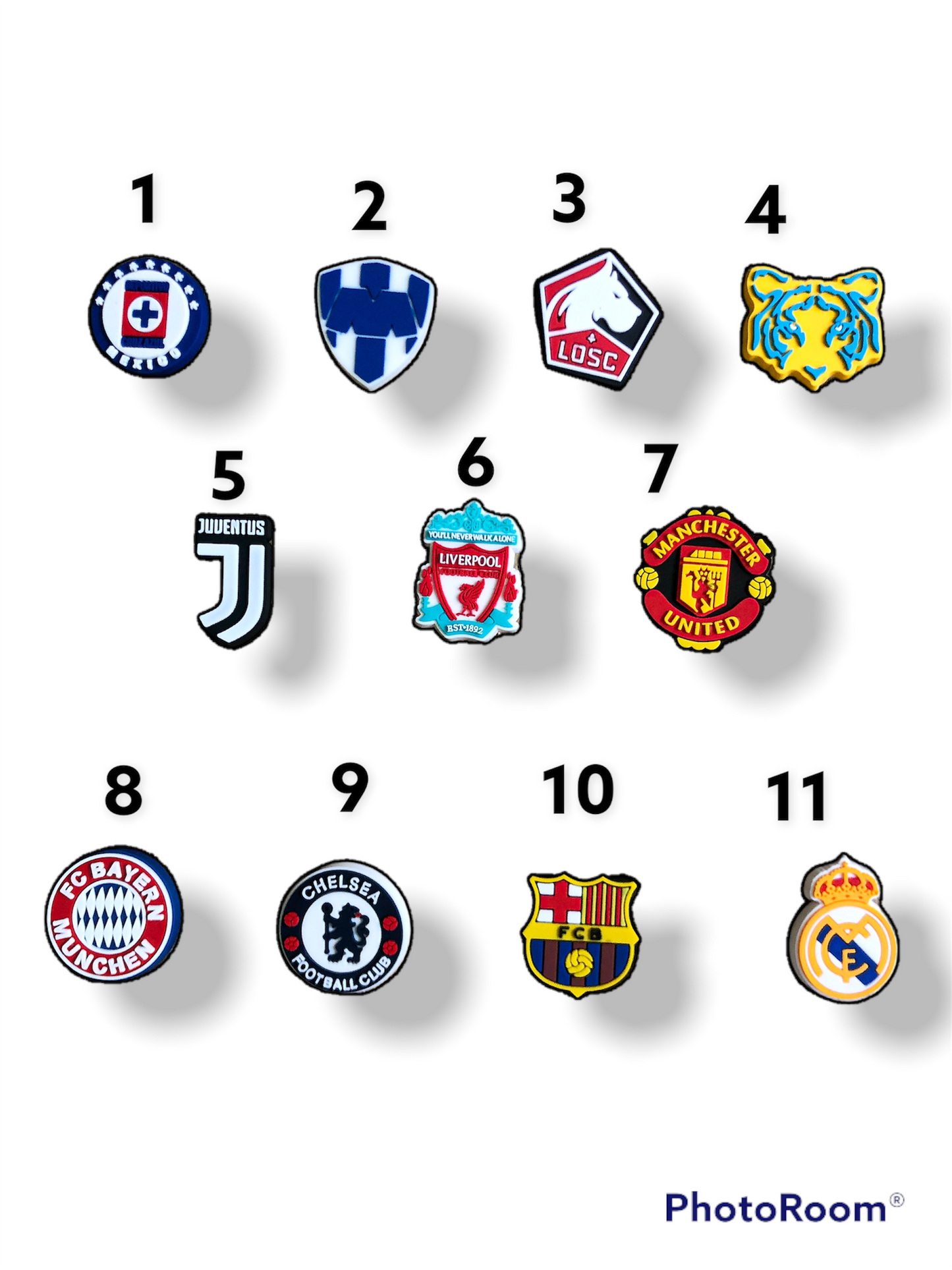 Soccer teams charms