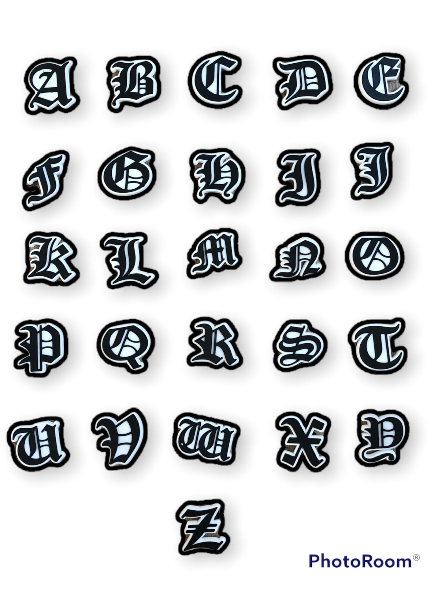 Old English Letters Charms