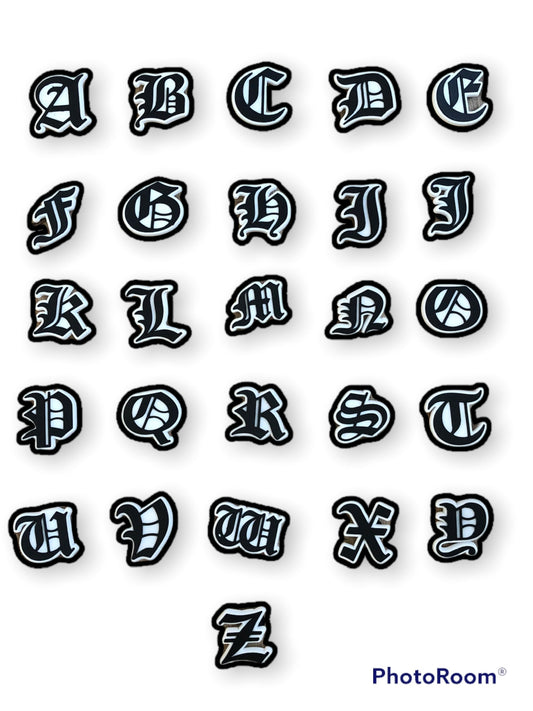 Old English Letters Charms